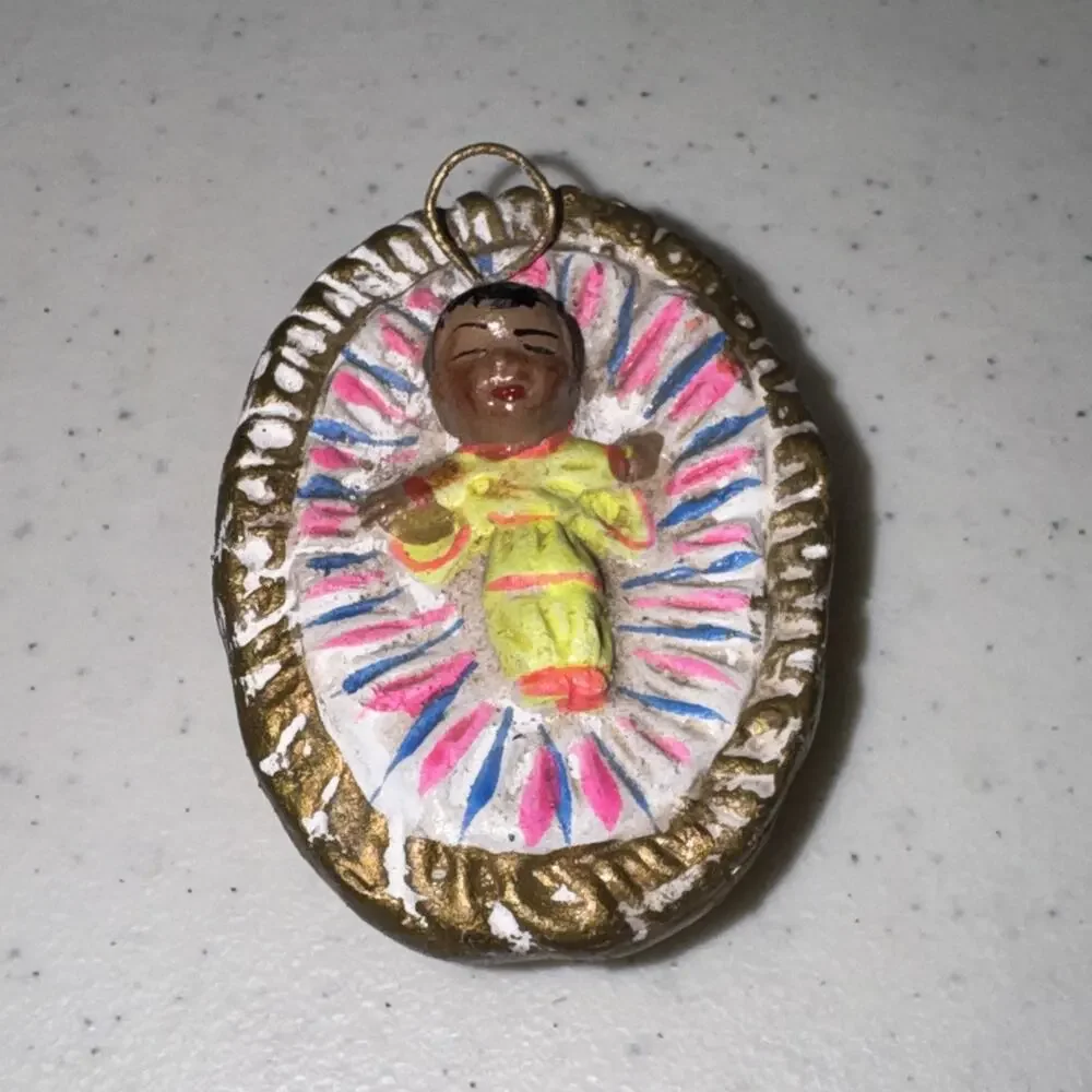 VTG Mexican Hand Painted Folk Art Clay Nacimientos Nativity 10pc Bright SEE PICS